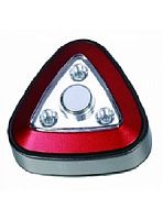 Cветильник/ночник "Треугольник" Uniel DTL-356 3хААА 3хLED Красный картинка 